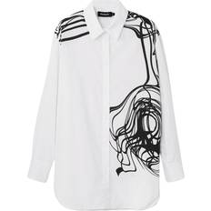 XS Blusen Desigual Oversize-Hemd M.Christian Lacroix WHITE