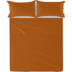 Brown Bed Sheets HappyFriday Top Basic Terracotta 240 x 270 cm Bed Sheet Brown, Multicolour