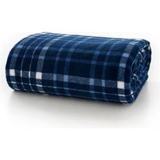 Multicoloured Blankets Deyongs Snuggle Touch Tartan Throw 140 x 180 cm Midnight - Olive Blankets Black, Multicolour, Green (180x)