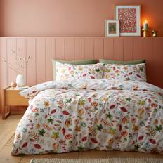Catherine Lansfield Single Autumn Pumpkins Reversible Duvet Cover Orange (200x135cm)