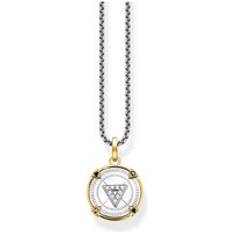 Adjustable Size - Men Necklaces Thomas Sabo Necklace Elements of Nature gold multicoloured KE2151-849-7-L50V yellow gold-coloured/black/silver-coloured/white