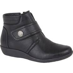 Boulevard Womens Ladies Wide Fit Ankle Boots - Black
