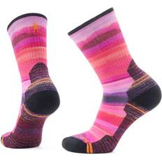 Hiking - Pink Socks Smartwool Hike Hilltop Daydream Print Crew Socks Women's Power Pink