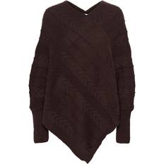 Dame - Hvid Frakker Cream CRHoliday Knit Poncho