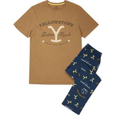 Hombre Pijamas Yellowstone Mens Logo Pajama Set