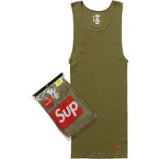 Supreme Tank Tops Supreme Hanes Tagless Tank Top (3 Pack) Olive