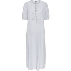 Pieces dame tie kjole PCHOLLY Faded denim