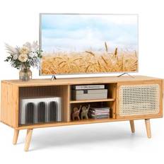 Fernsehschränke Costway TV-Schrank 120.5 x 31 x 45.5 cm Natur Fernsehschrank