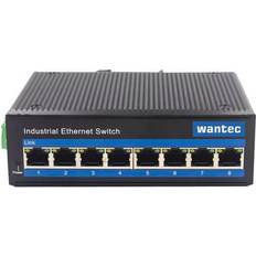 Industrial PoE Ethernet Switch 8-Port Blau