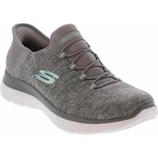 Sans lacets Chaussures de marche Skechers (9 (Adults' Slip-ins: Summits Dazzling Haze Grey/Mint Womens Slip On Trainers