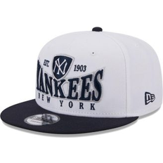 New Era Sports Fan Apparel New Era Men's White/Navy York Yankees Crest 9FIFTY Snapback Hat