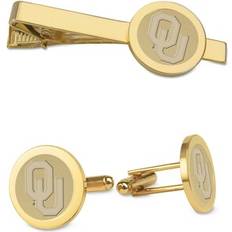 Jardine Men's Gold Oklahoma Sooners Cufflinks & Tie Bar Gift Set