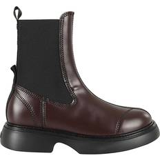 Synthetic Leather Chelsea Boots Ganni Brown Everyday Chelsea Boots Chocolate Fondant IT