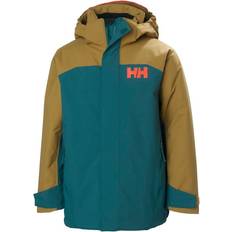 Beige Oberbekleidung Helly Hansen Junior Level Wärmeisolierende Skijacke 164/14 Grün