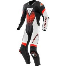 Vita Motorcykelställ Dainese Laguna Seca Perforated Leather Suit Man