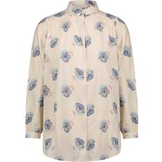 Bleu Chemisiers Lee Shirred Blouse - Shy Blue Floral