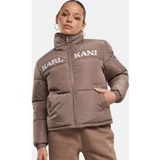 Karl Kani Women's Down Jacket W Retro Essential Puffer Jacket - Taupe