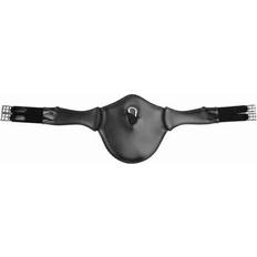 Girths Waldhausen Leather Girth with Elastic and Stud Guard - Black