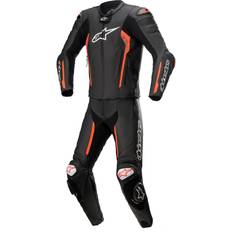 Motorcycle Suits Alpinestars Missile V2 2-Piece Leather Suit Black Red Fluo (58)