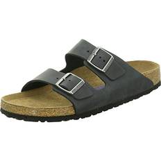 Birkenstock Arizona Soft Footbed Oiled Leather Sandaler - Black Flade