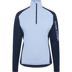 Blå - Dame - Fitness Tøj Kari Traa Evelyn Half Zip Midlayer Trøje Dame