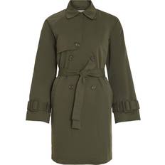 Vila Skärpförsedd Trenchcoat Grön