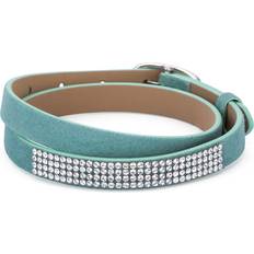 Turquoise Jewellery Jgoodin B01497R-V02 Stylish Turquoise Colored Wrap Bracelet with Crystals Teal & Clear