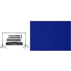 Westcott Westcott 9 x 10ft Blue Screen Cotton Background W/10' Background Support System