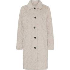 Notyz Overtøj Notyz Notyz Fake Fur Frakke Light Beige