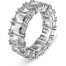 Swarovski Rings Swarovski Vittore Rectangle Cut Ring in Rhodium Plated Silver