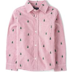 Clothing Gymboree Men's Long Sleeve Button Up Shirt, Christmas Truck Print Poplin