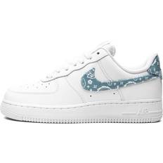 Nike Air Force 1 White Worn Blue Paisley