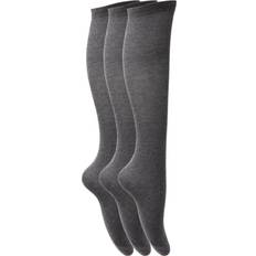 Socks Universal Textiles Girls Knee High School Socks (Pack Of 3) (UK Shoe 9-12) Grey