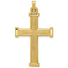 Bagatela 14K Yellow Gold Hollow Latin Cross Pendant