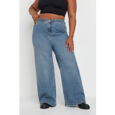 Yours Lässige Jeans In Blau Mit Weitem Bein, Große Größen Für Damen