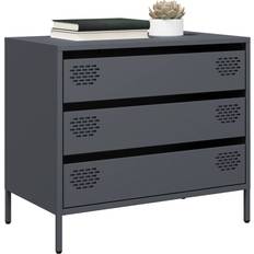Grey - Steel Sideboards vidaXL Anthracite 68 x 39 x 58.5 cm Cold-rolled Steel Sideboard