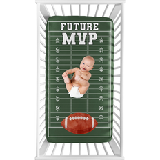 Brown Sheets Sweet Jojo Designs Football Photo Op Fitted Crib Sheet 52.0 In. L x 28.0 In. W x 8.0 In. H