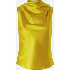 Giallo Bluse Stretch Silk Satin Hooded Top - Pinko