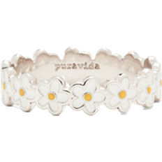 Pura Vida Pura Vida Painted Blooms Silver Ring-8