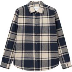 Les Deux Flanellskjortor Les Deux Jeremy Flannel Shirt Herr Långärmade Skjortor Från Magasin Dark Navy/light Desert Sand