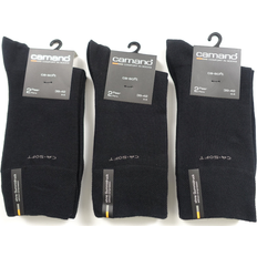 Unisex 2-pack enfärgade bomullsstrumpor med förstärkt häl och spets, dam och herr strumpor, svart, 39-42