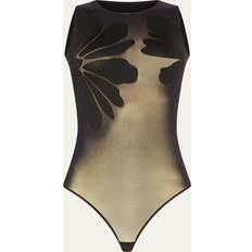 M Bodys Wolford Body Tattoo Bodysuit - Black