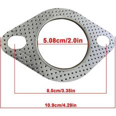 Exhaust Systems Aihontai (2.0 inches 51mm) Car High Temp Exhaust Gasket Automobile Exhaust Downpipe 2-Bolt Flange