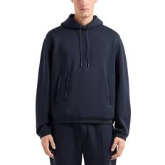 Modal Jumpers Emporio Armani OFFICIAL STORE Travel Essential Sweatshirt Mit Kapuze Aus Einer Mischung Aus Doppellagigem Jersey Und Modal