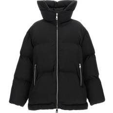 Dolce & Gabbana Damen Jacken Dolce & Gabbana Gabbana-Logo Plate Down Jacket Giacche Nero-Donna