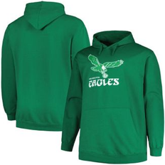 Fanatics Men Jackets & Sweaters Fanatics Men's Kelly Green Distressed Philadelphia Eagles Gridiron Classics Big and Tall Hometown Pullover Hoodie Kelly Green (3XLT)