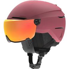 Red Ski Helmets Atomic Herren Helm SAVOR VISOR STEREO Maroon Braun 59-63