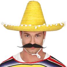 America del Nord Cappelli Guirca Mexicaanse Sombrero hoed voor heren carnaval/verkleed accessoires geel