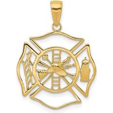 Bagatela 14K Yellow Gold Fireman Shield Pendant