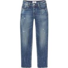 Le temps des cerises Women's 7/8th destroy mom jeans Bambino 400/17 Bleu